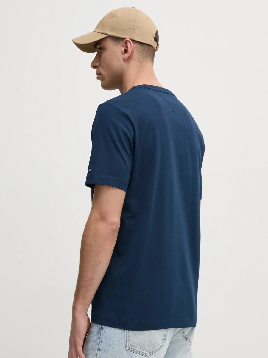 detail Tommy Hilfiger pánske tmavo modré tričko