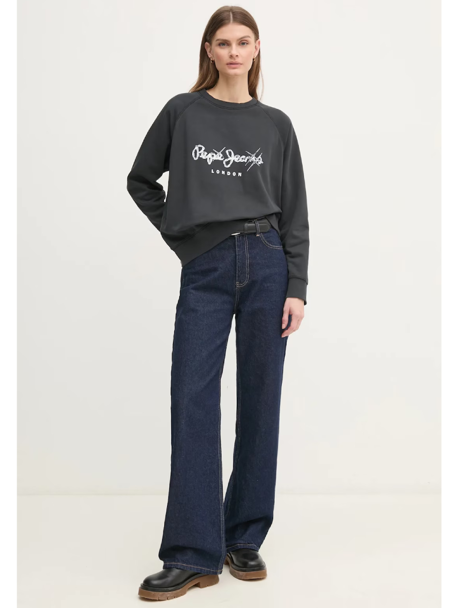 detail Pepe Jeans dámska čierna mikina