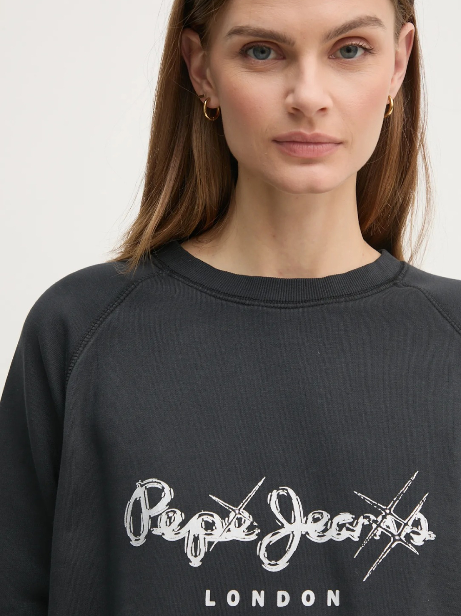 detail Pepe Jeans dámska čierna mikina