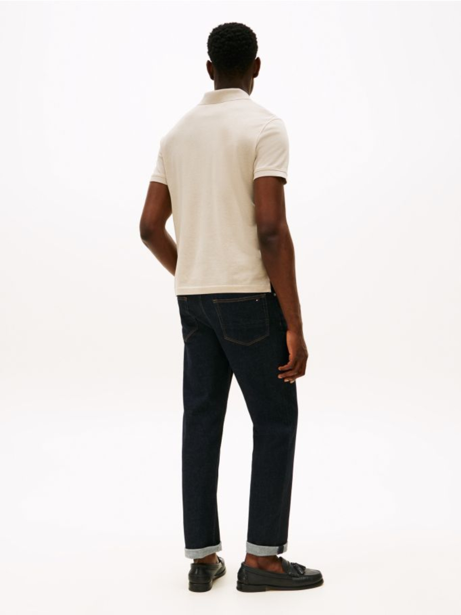detail Tommy Hilfiger pánske béžové polo tričko