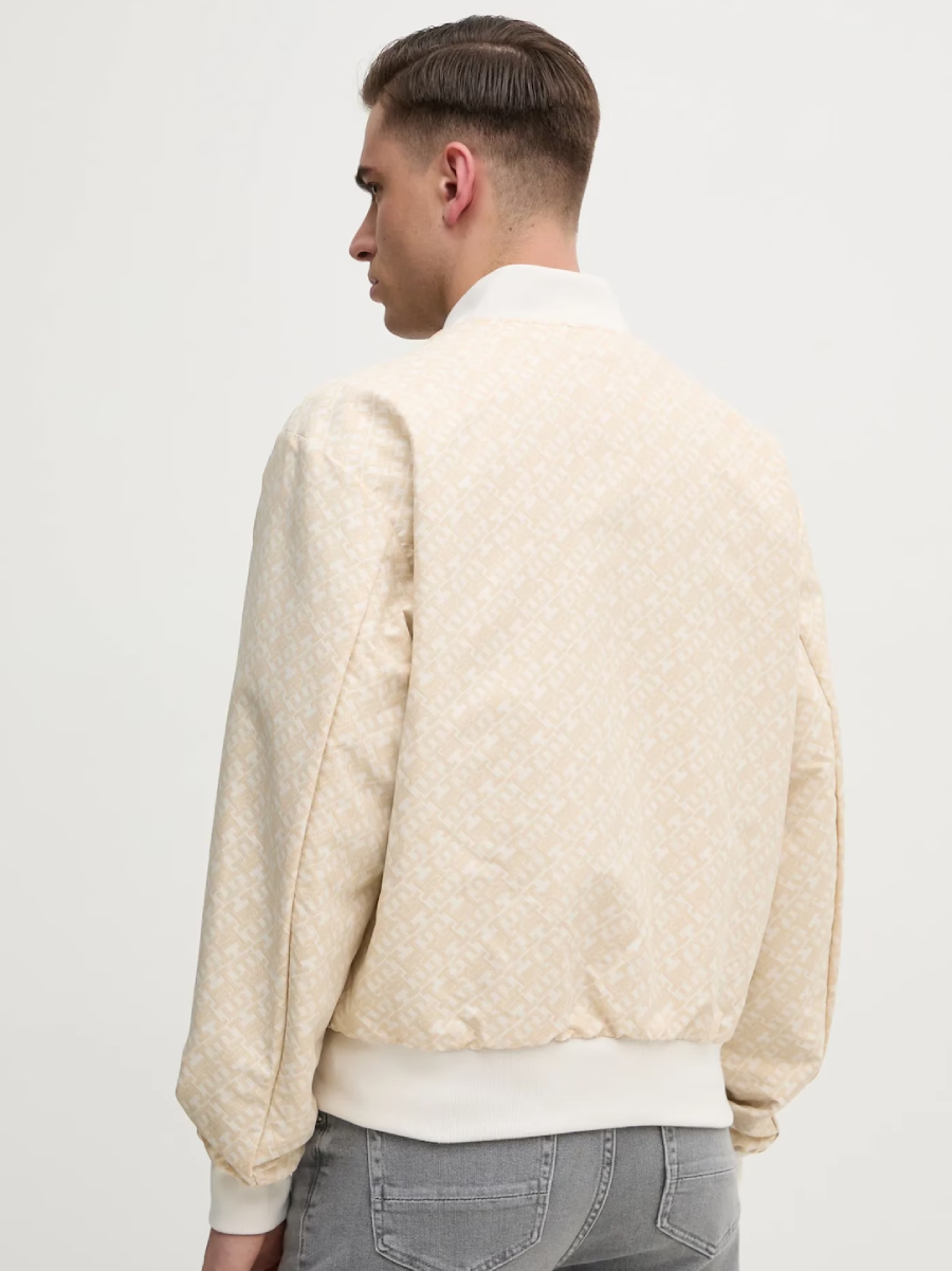 detail Tommy Hilfiger pánska béžová bunda bomber 