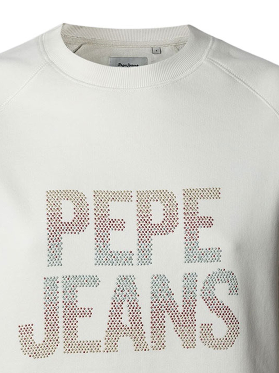 detail Pepe Jeans dámska krémová mikina
