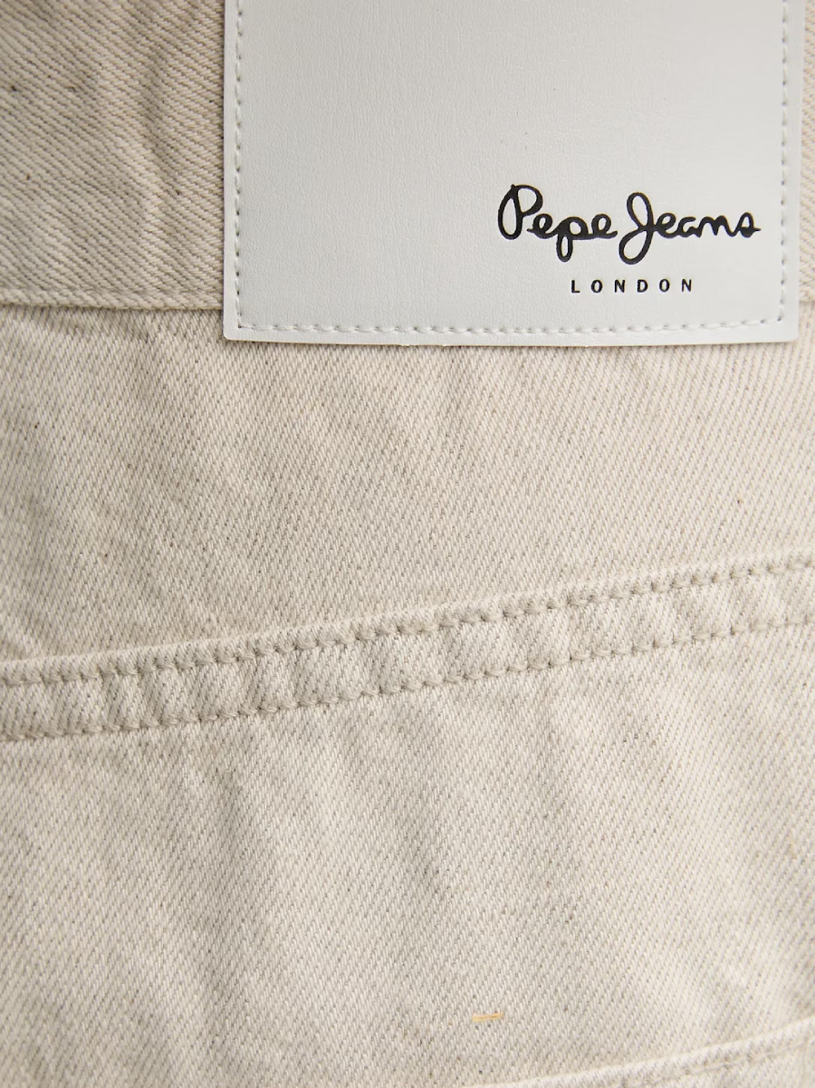 detail Pepe Jeans pánske krémové džínsy