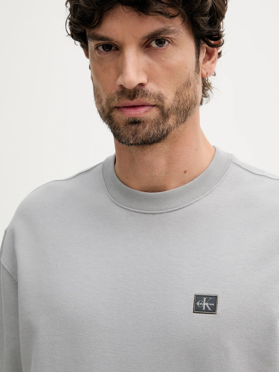 detail Calvin Klein pánska šedá mikina
