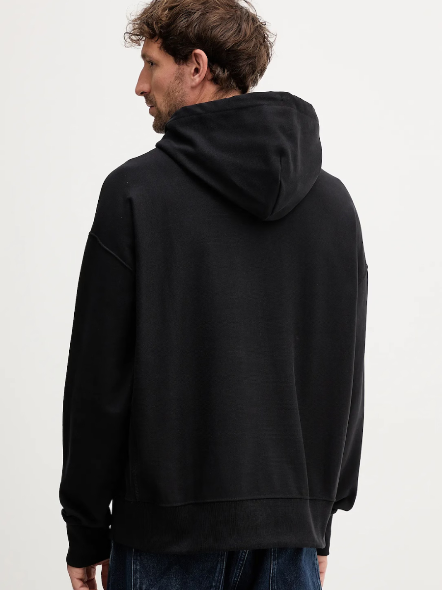 detail Calvin Klein pánska čierna mikina