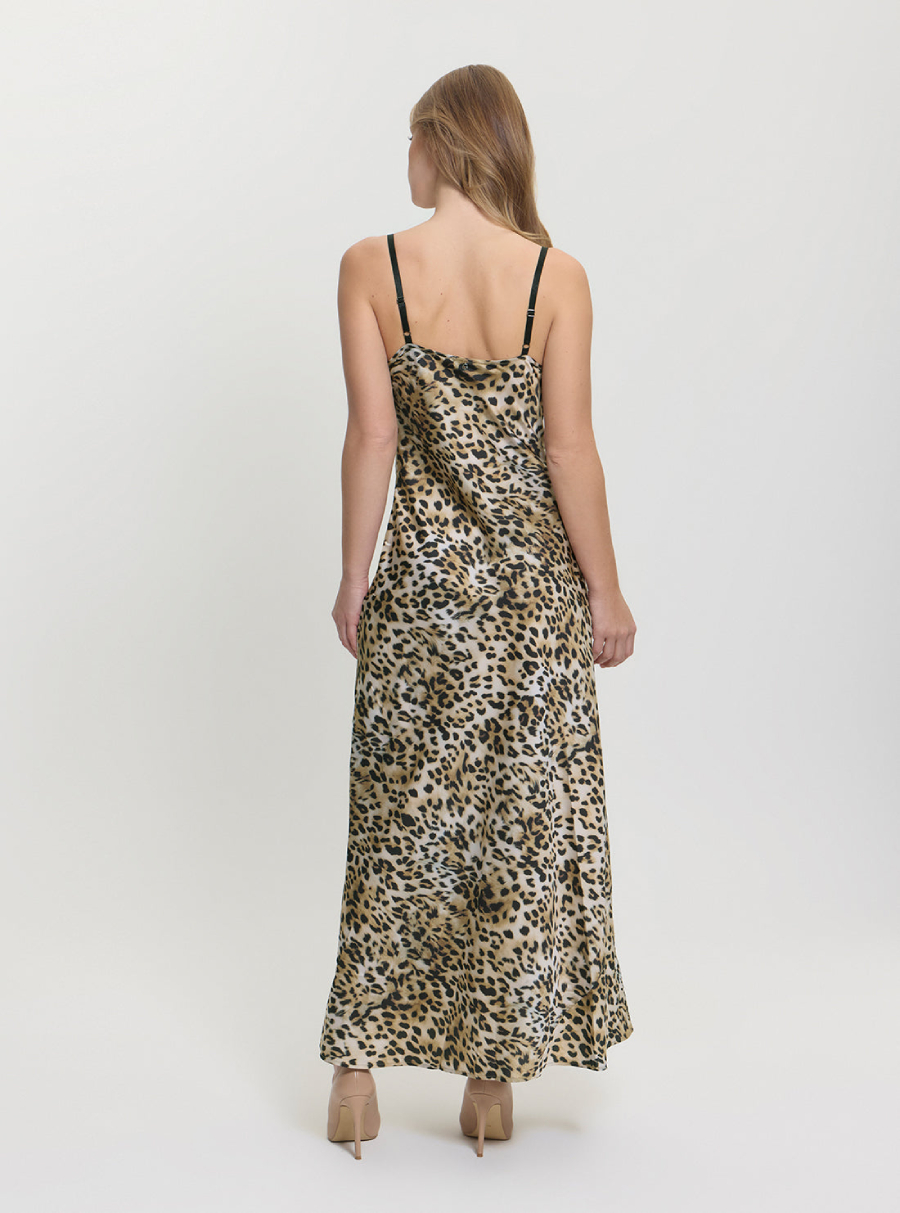 detail Guess dámske šaty s leopardím vzorom