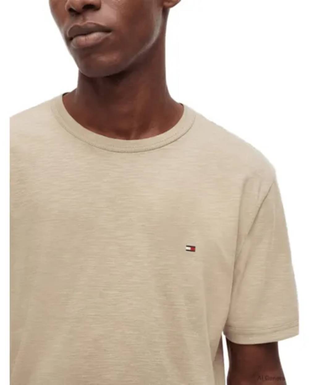 detail Tommy Hilfiger pánske béžové tričko