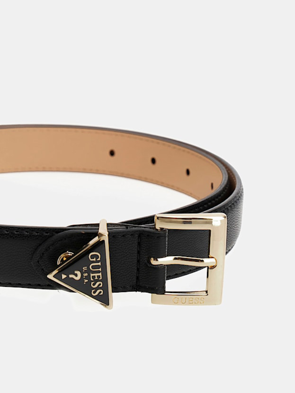 detail Guess dámsky čierny opasok