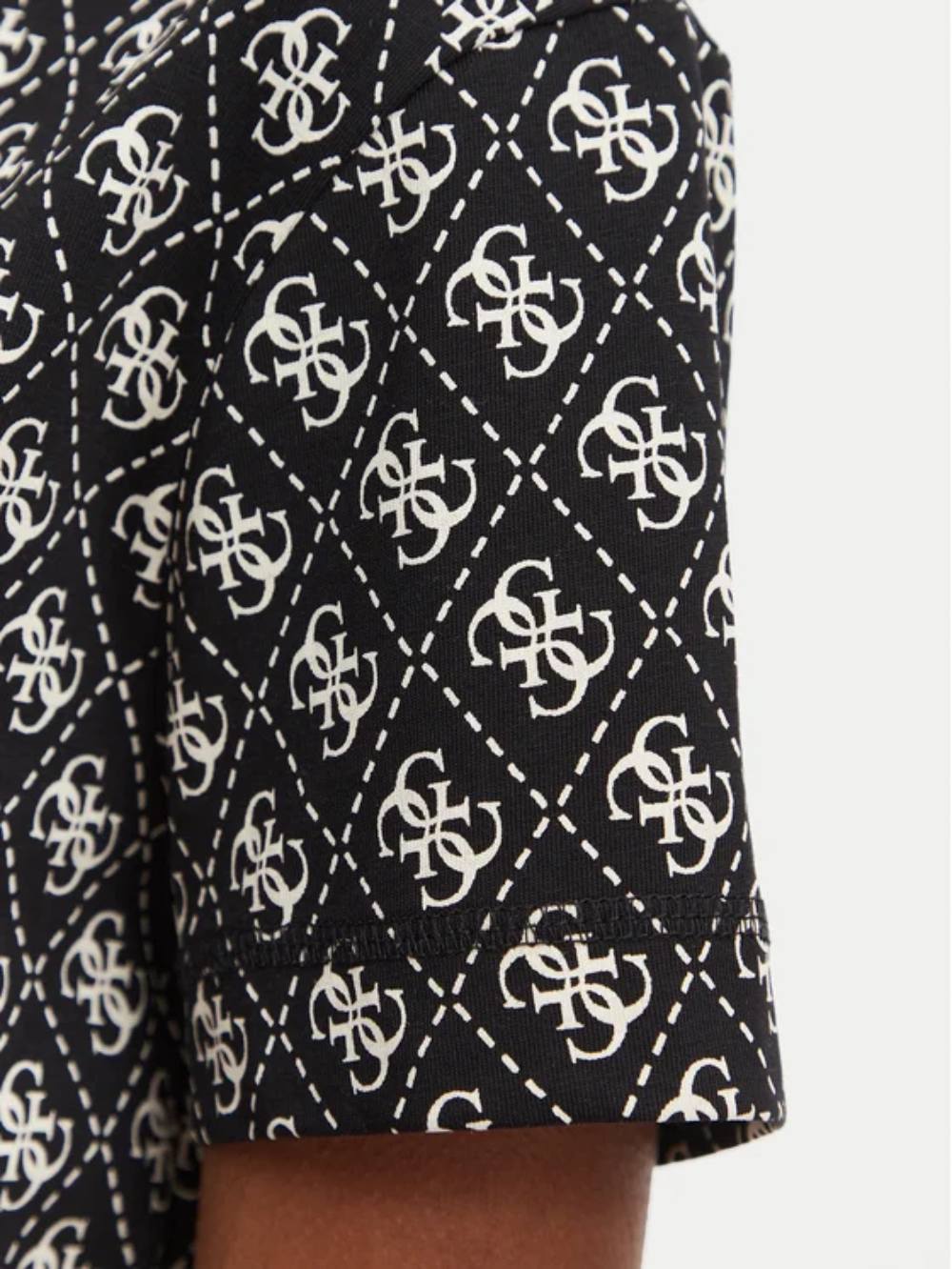 detail Guess dámske čierne tričko