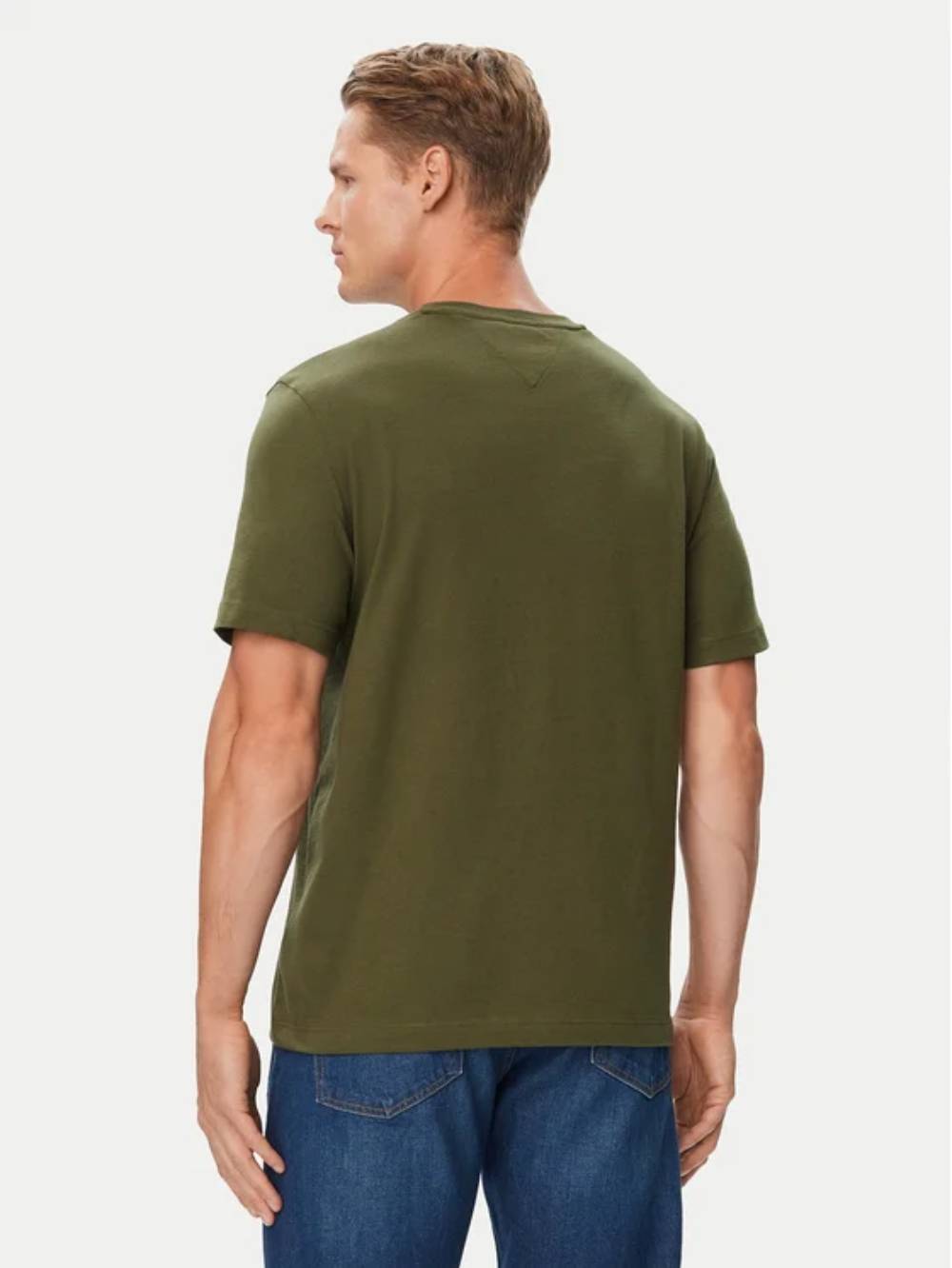 detail Tommy Hilfiger pánske khaki tričko