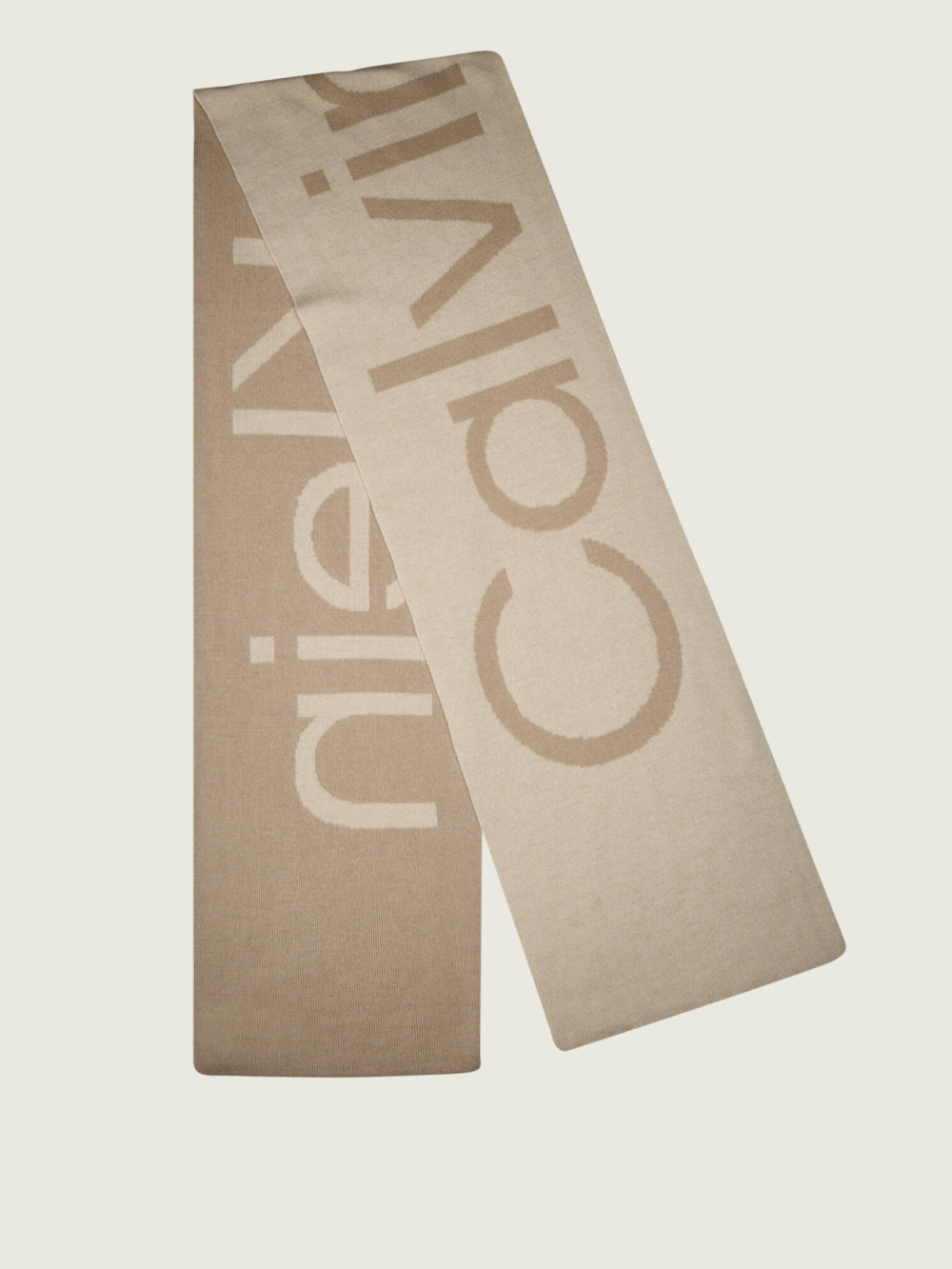 detail Calvin Klein pánsky béžový šál