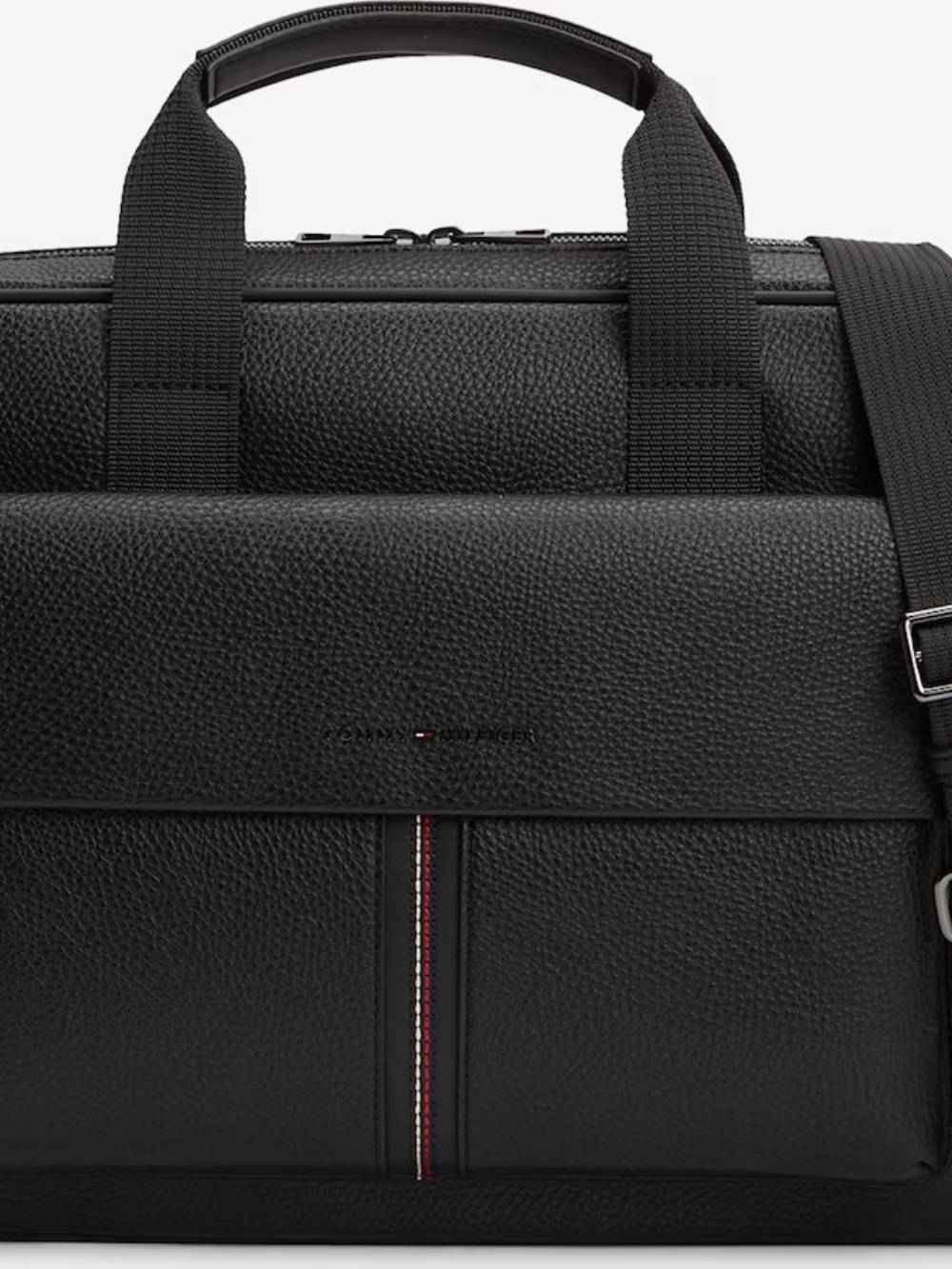 detail Tommy Hilfiger pánska čierna taška 