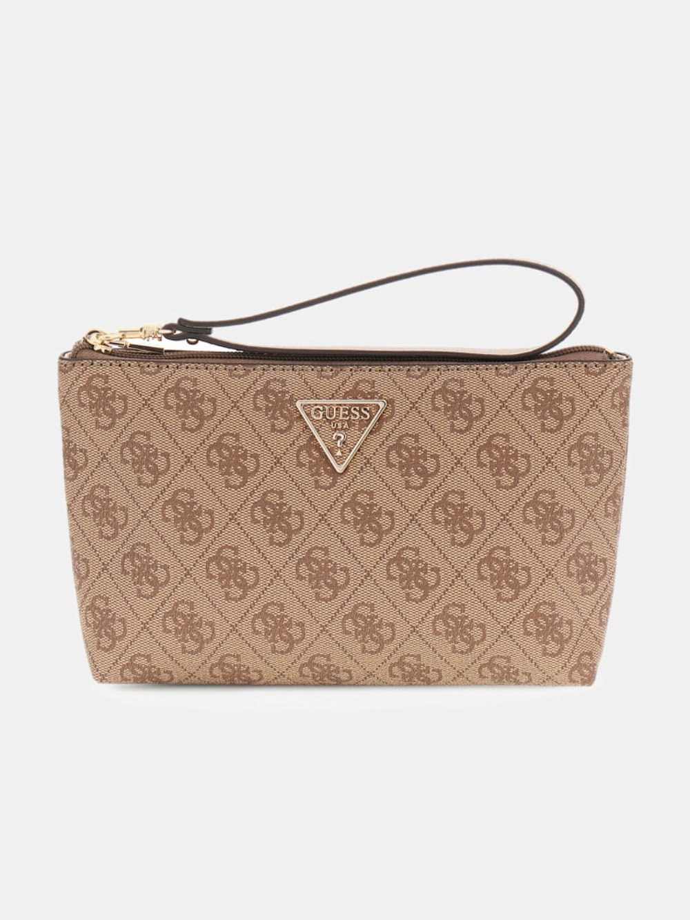 detail Guess dámska béžová kozmetická taška