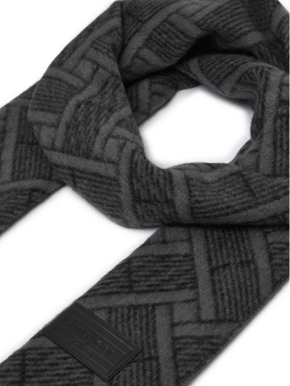 detail Tommy Hilfiger pánsky šedý šál