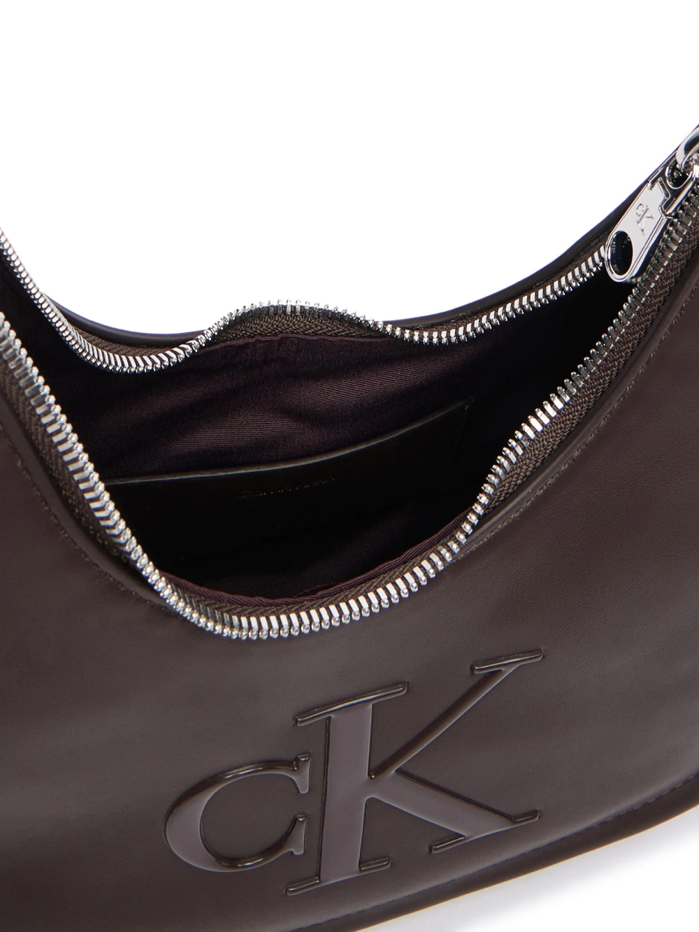 detail Calvin Klein dámska hnedá kabelka