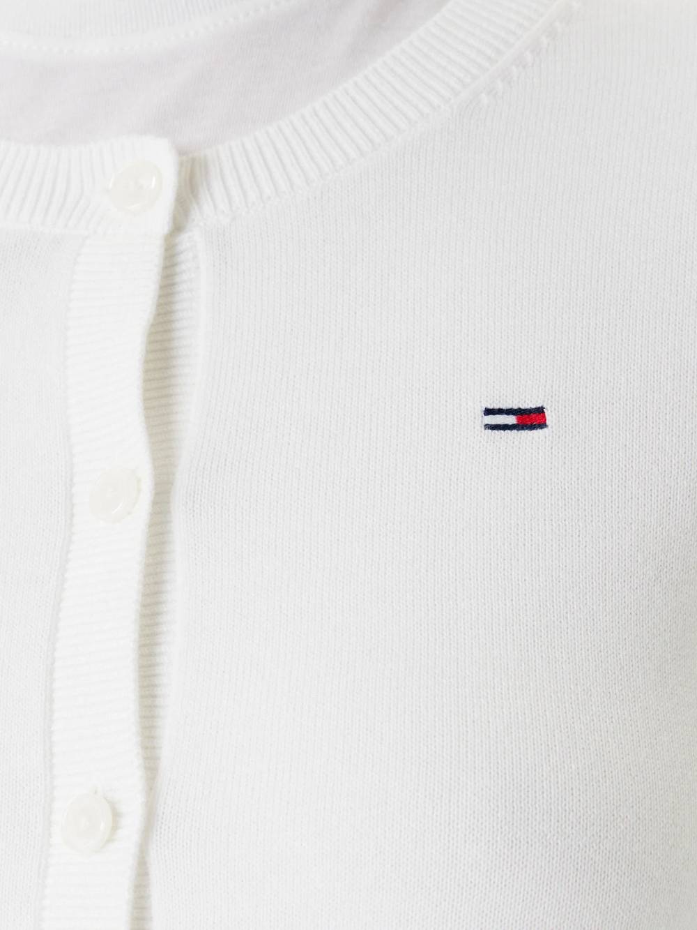 detail Tommy Jeans dámsky biely sveter