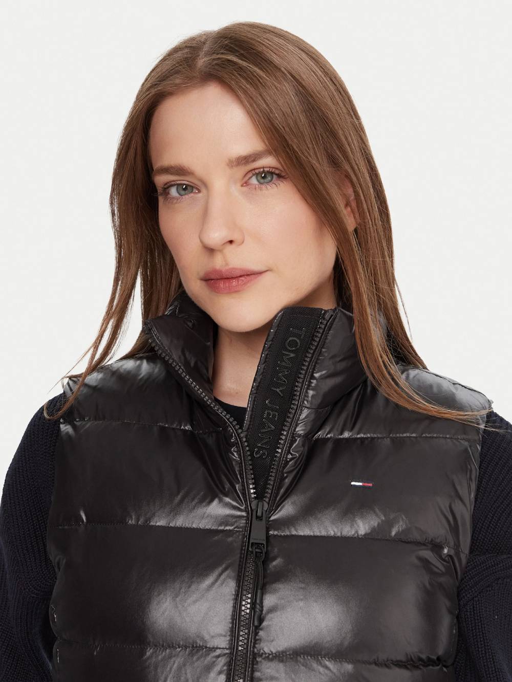 detail TJW SLIM ZIP PRINT DOWN VEST