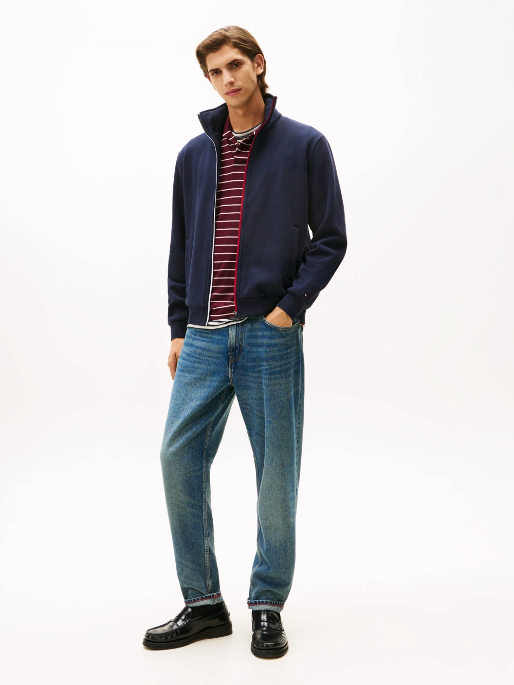 detail Tommy Hilfiger pánska modrá mikina