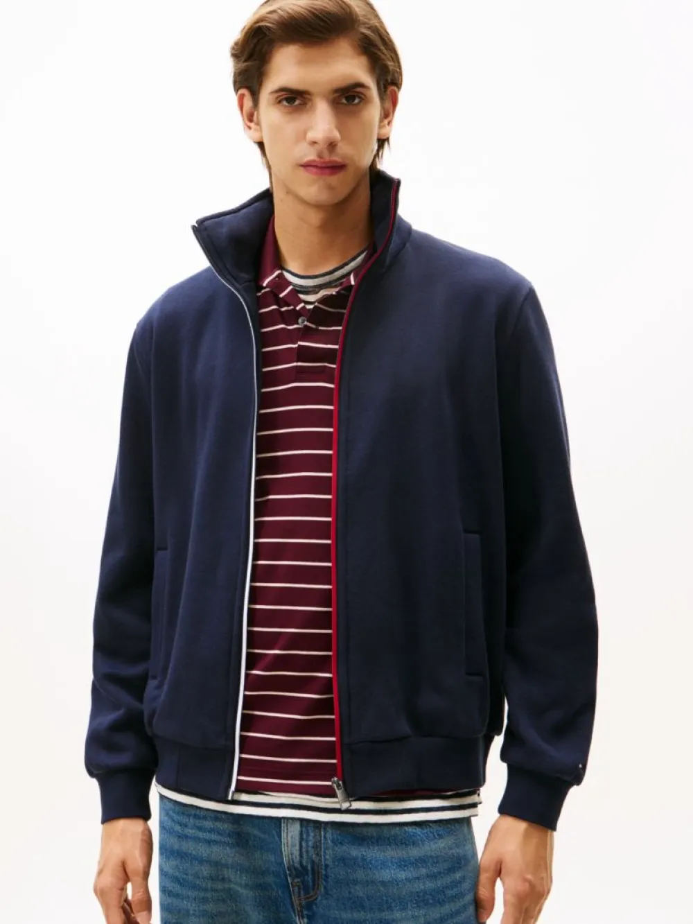 detail Tommy Hilfiger pánska modrá mikina