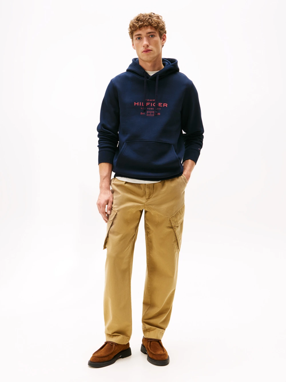 detail Tommy Hilfiger pánska tmavo modrá mikina