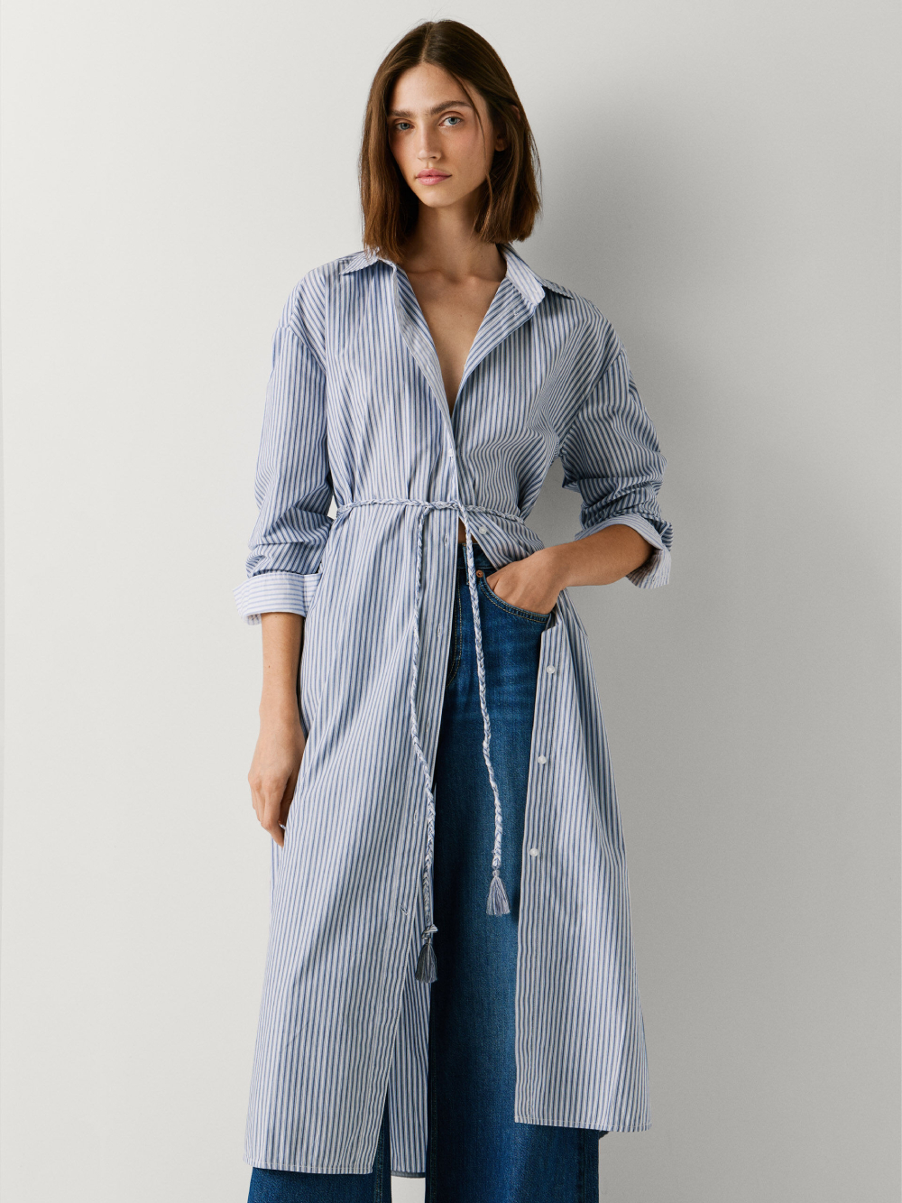 detail Pepe Jeans dámske košeľové šaty