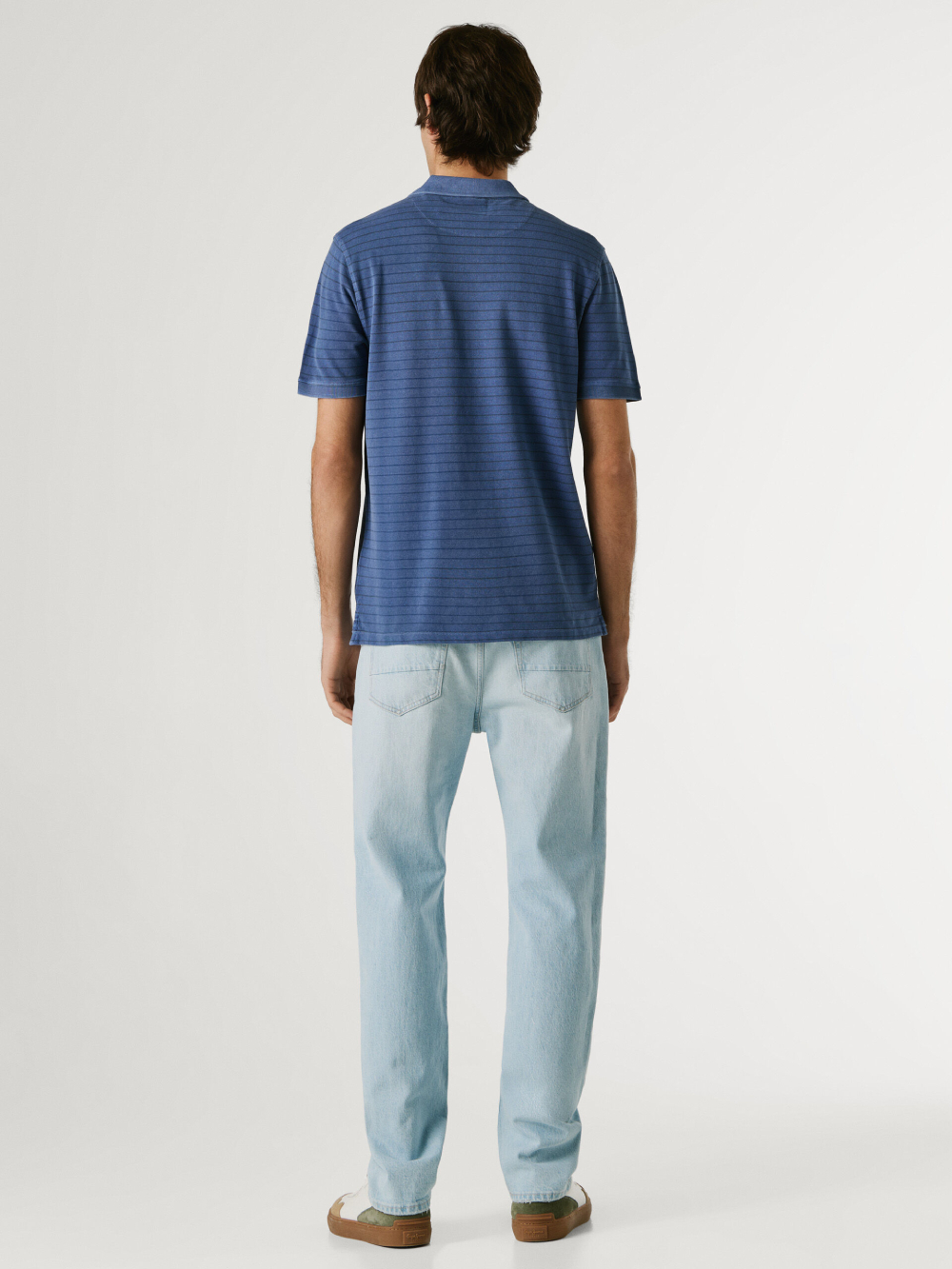 detail Pepe Jeans pánske modré polo tričko