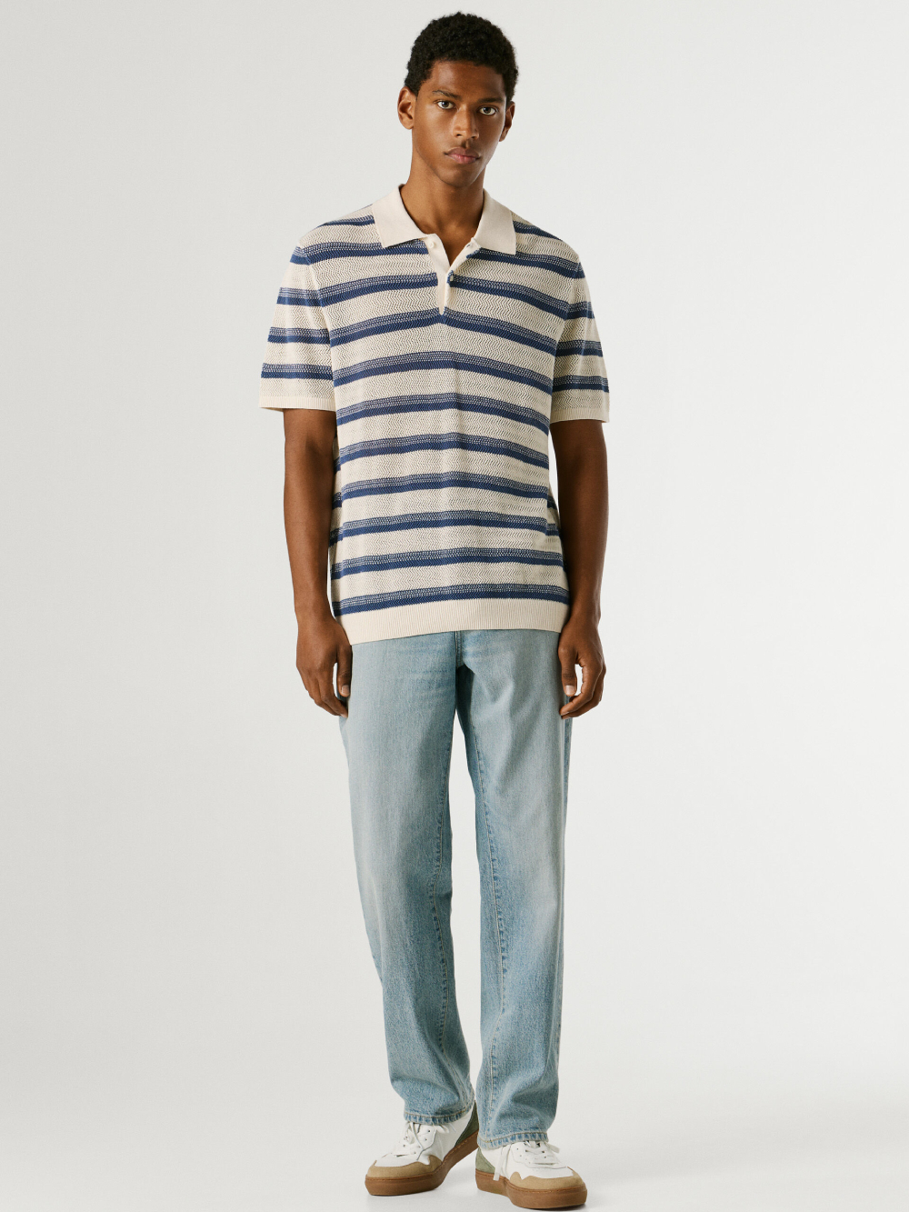 detail Pepe Jeans pánske pruhované polo tričko