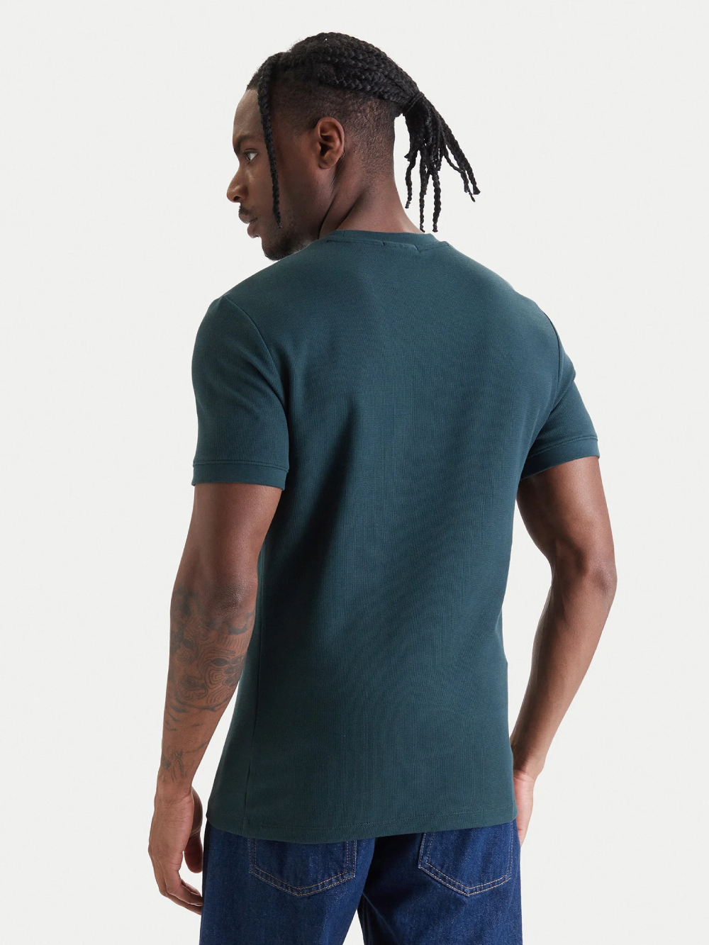 detail Calvin Klein pánske zelené tričko