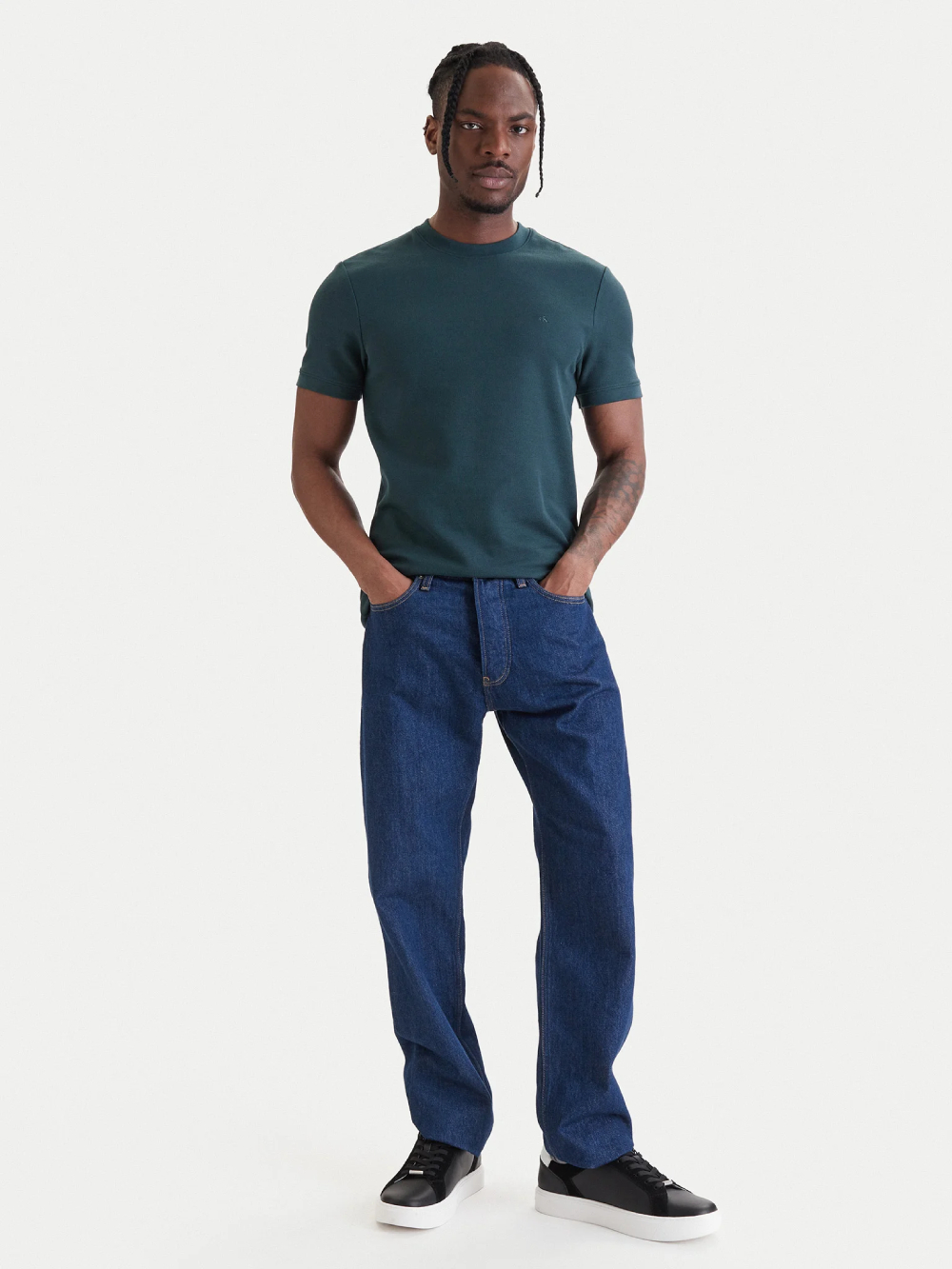 detail Calvin Klein pánske zelené tričko
