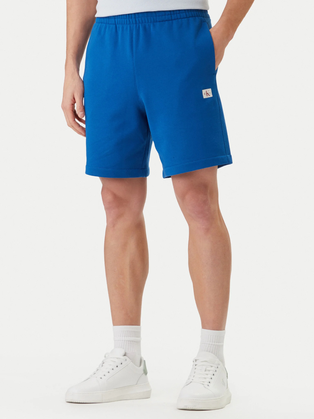 detail Calvin Klein pánske modré šortky