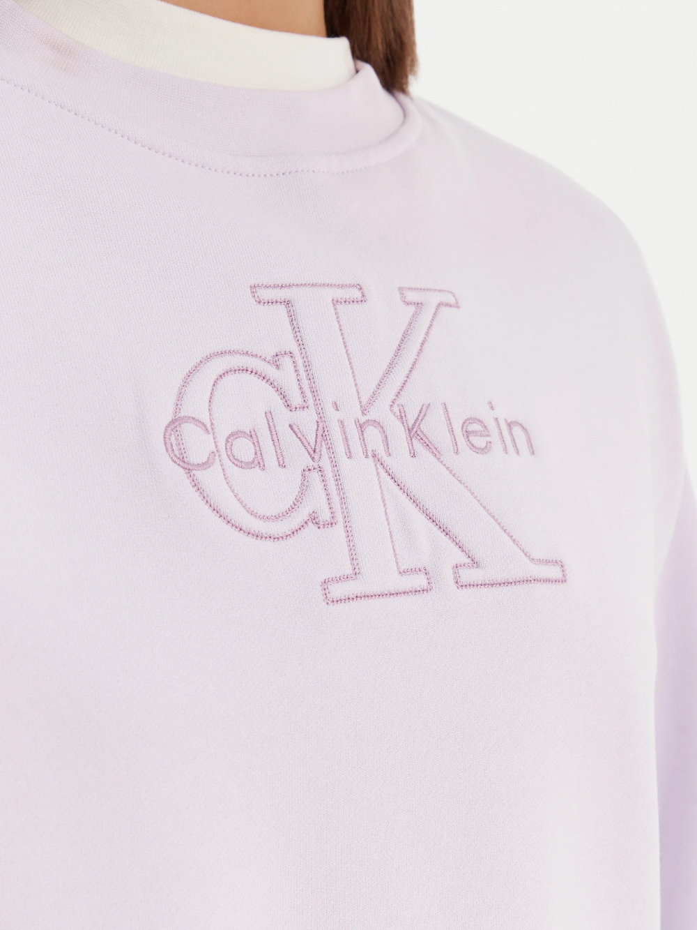 detail Calvin Klein dámska fialová mikina