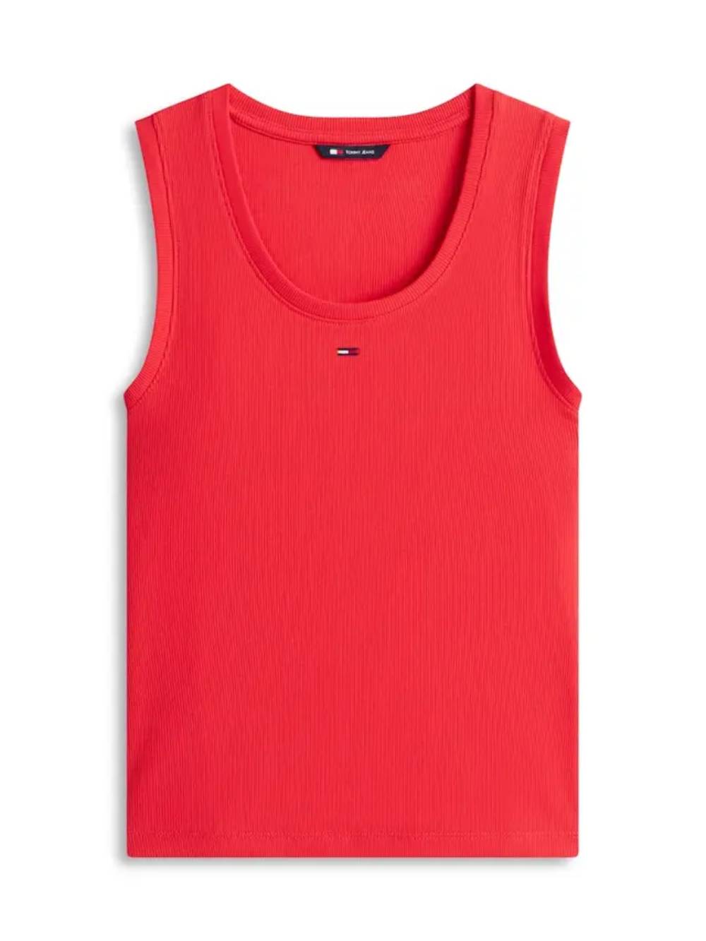 detail Tommy Jeans dámsky červený top