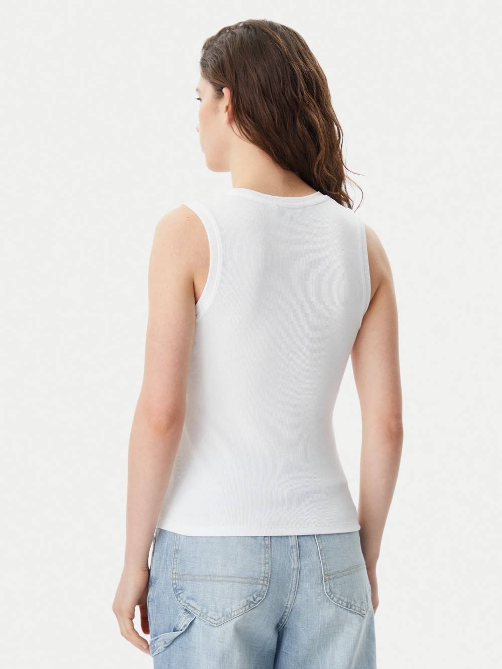 detail Tommy Jeans dámsky biely top