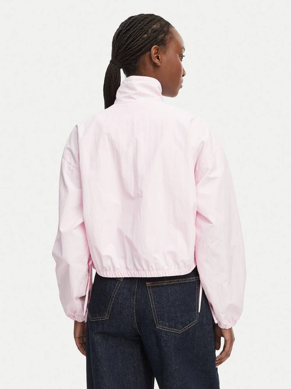 detail Tommy Jeans dámska ružová prechodová bunda