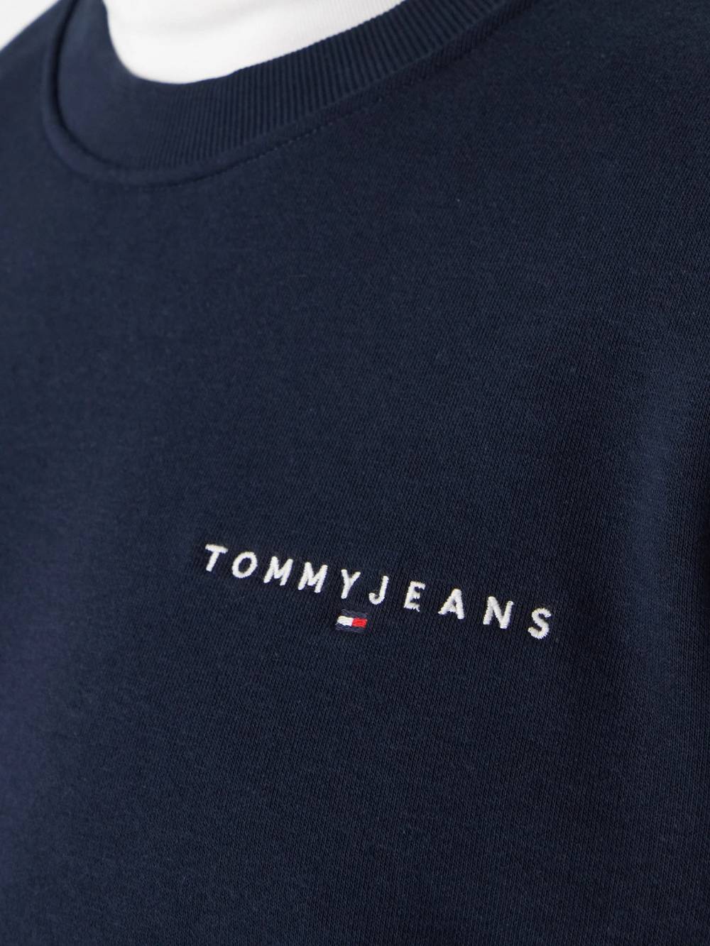 detail Tommy Jeans pánska modrá mikina