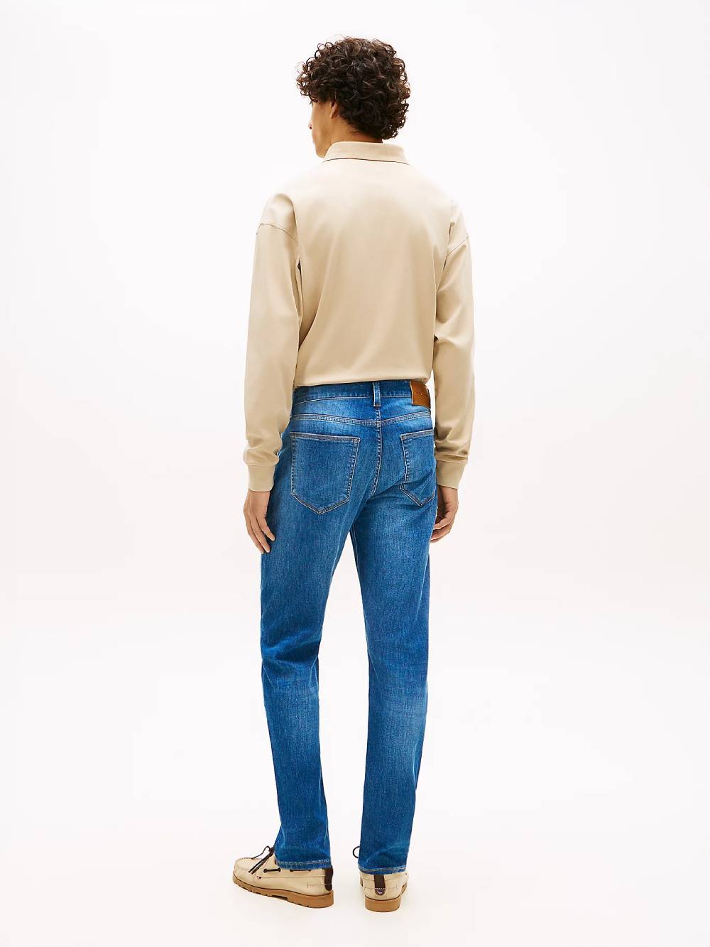 detail Tommy Hilfiger pánske modré džínsy 