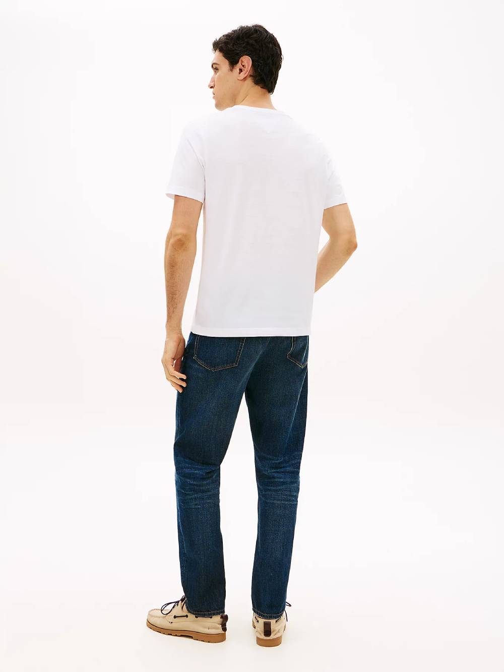 detail Tommy Hilfiger pánske biele tričko