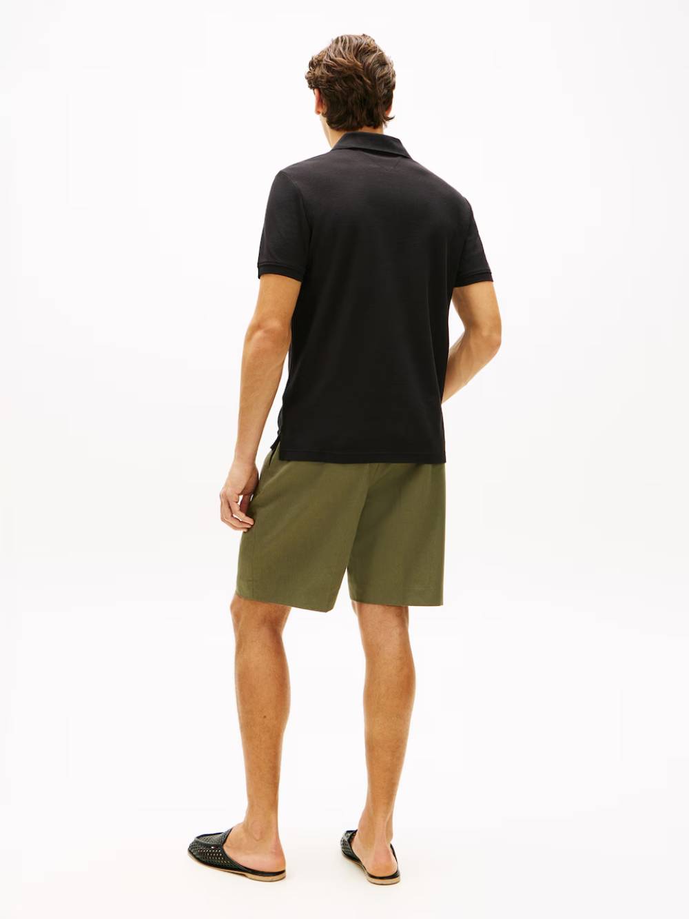 detail Tommy Hilfiger pánske čierne polo tričko