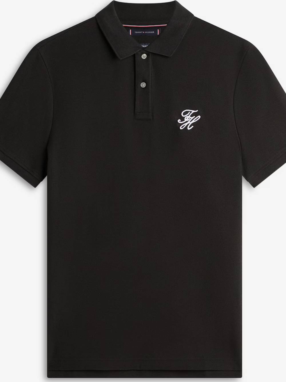 detail Tommy Hilfiger pánske čierne polo tričko