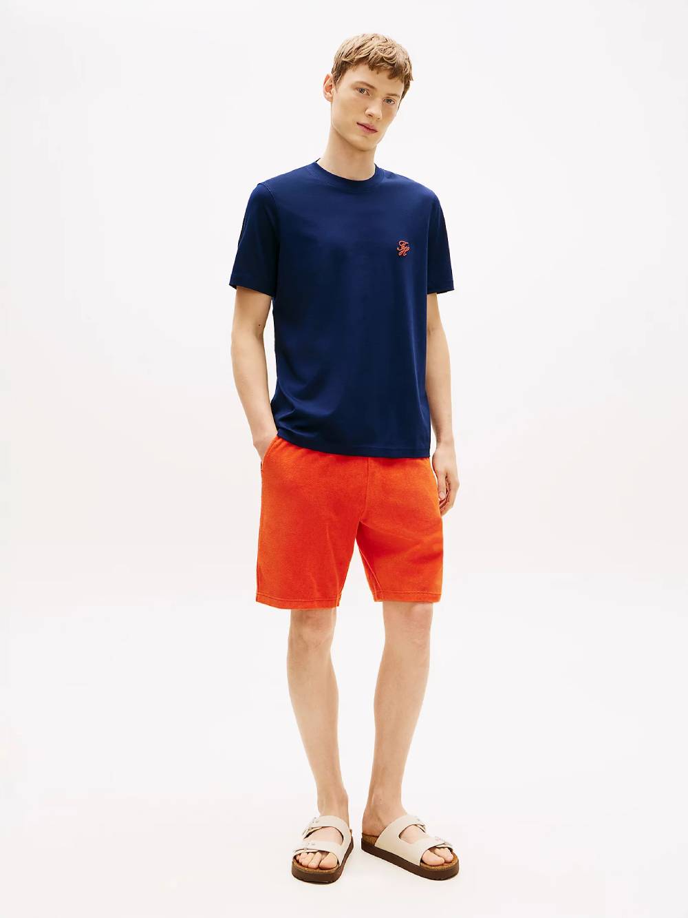 detail Tommy Hilfiger pánske modré tričko