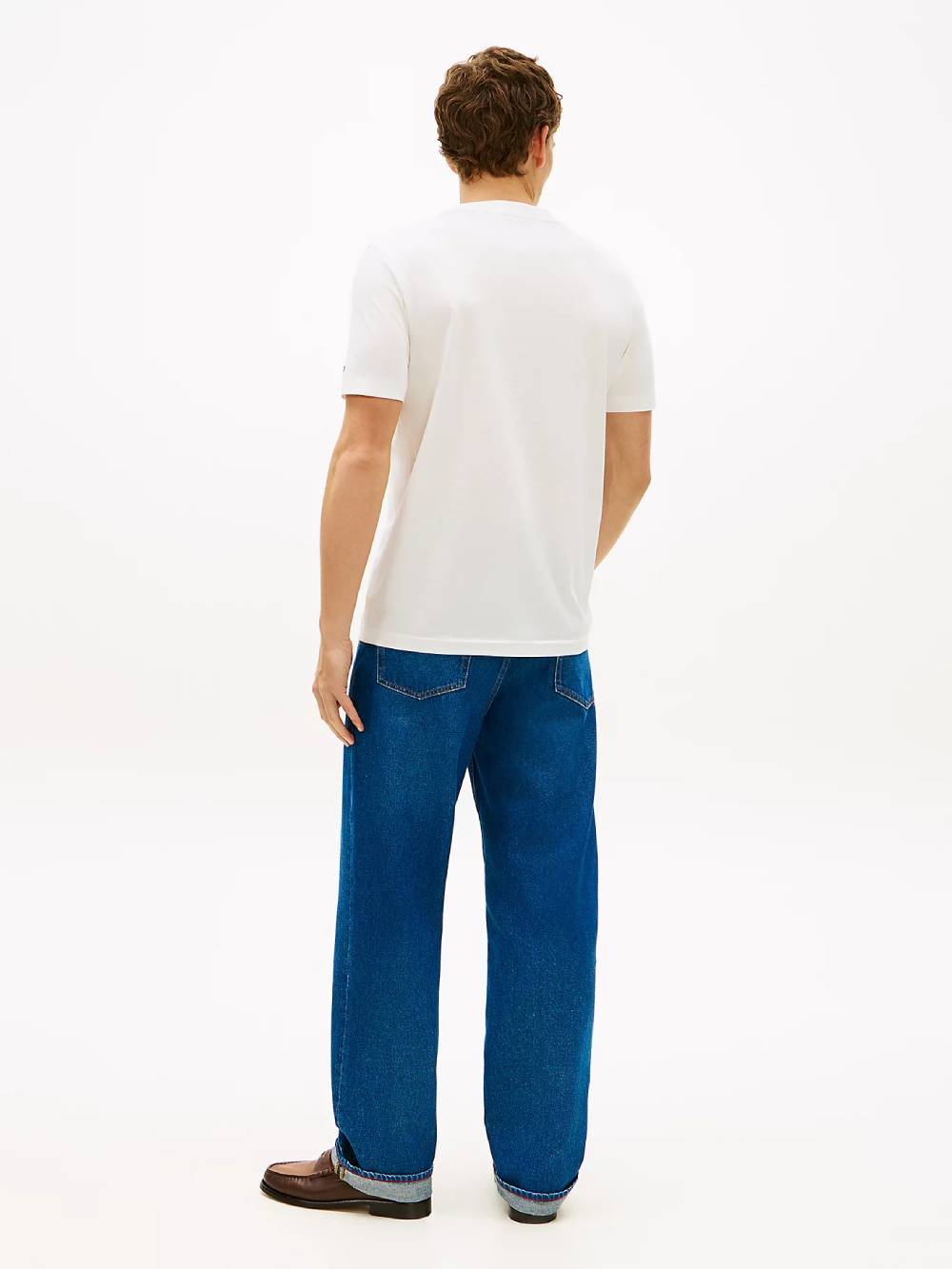 detail Tommy Hilfiger pánske biele tričko