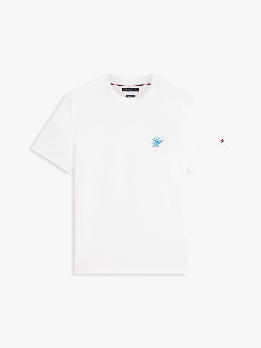 detail Tommy Hilfiger pánske biele tričko