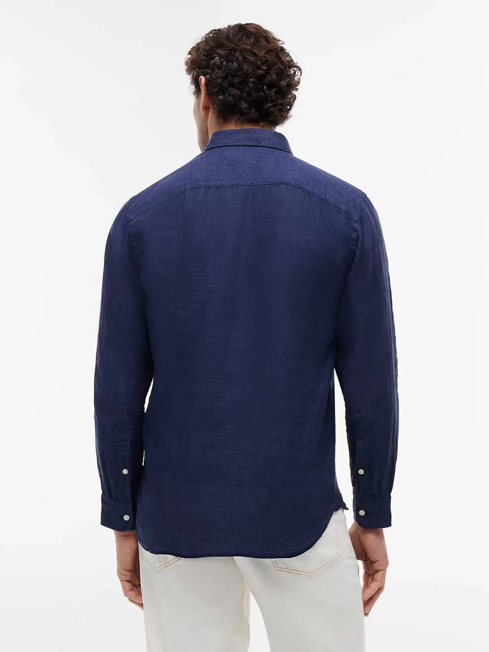 detail Tommy Hilfiger pánska modrá košeľa