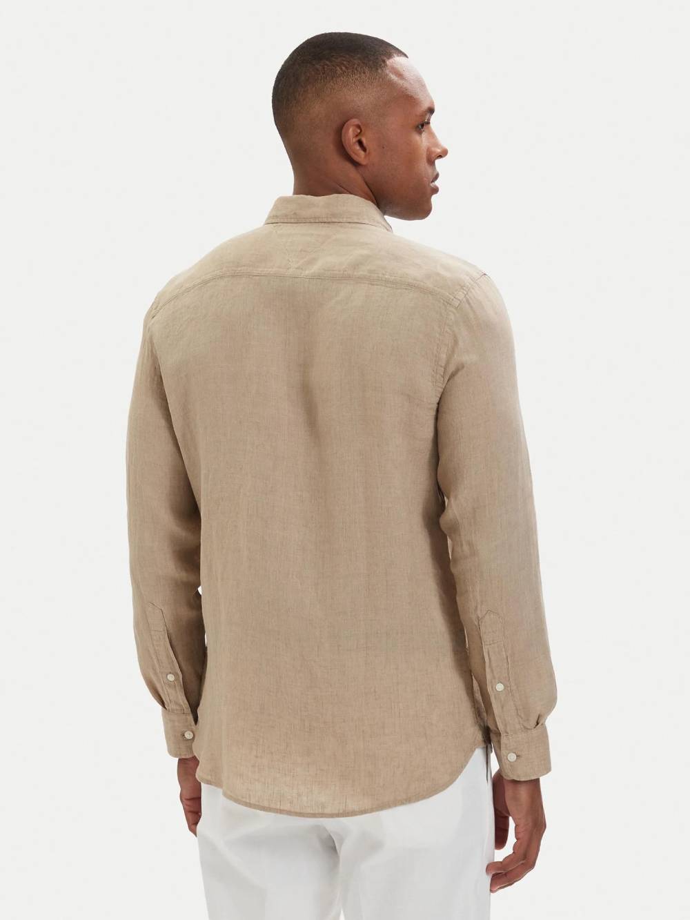 detail Tommy Hilfiger pánska béžová košeľa