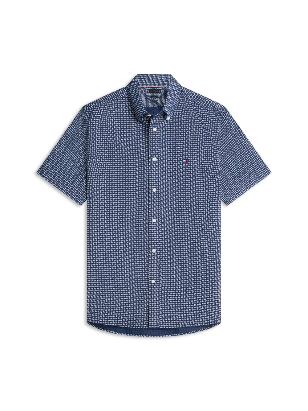 detail Tommy Hilfiger pánska vzorovaná košeľa 