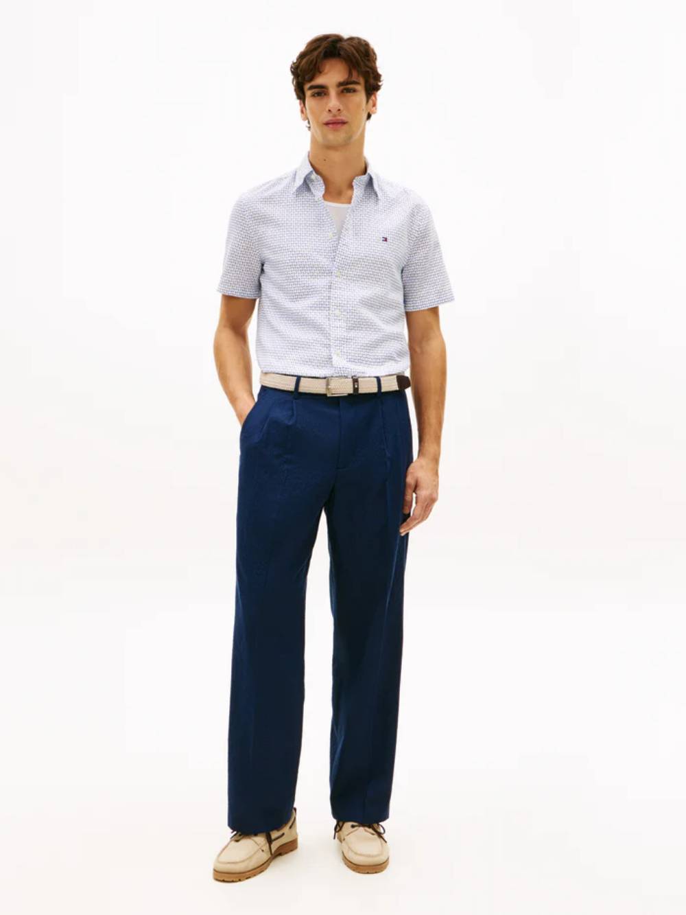 detail Tommy Hilfiger pánska biela košeľa
