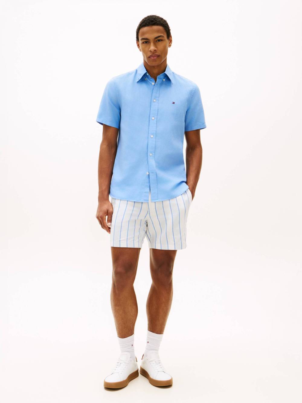 detail Tommy Hilfiger pánska modrá košeľa