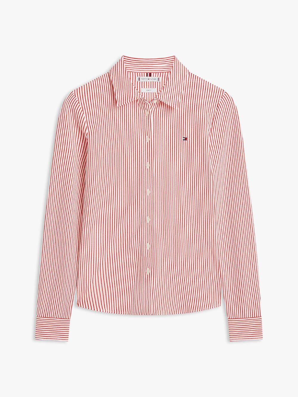 detail Tommy Hilfiger dámska pruhovaná košeľa