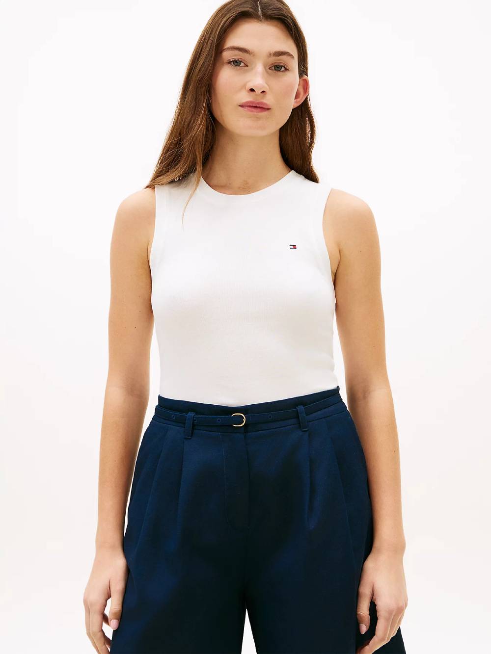 detail Tommy Hilfiger dámske biele tielko