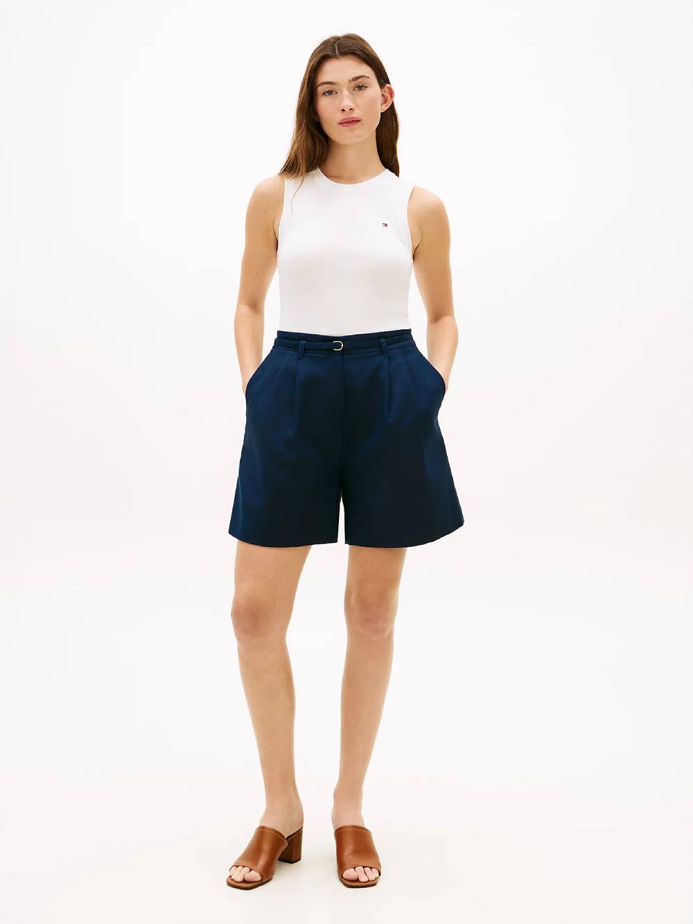 detail Tommy Hilfiger dámske biele tielko
